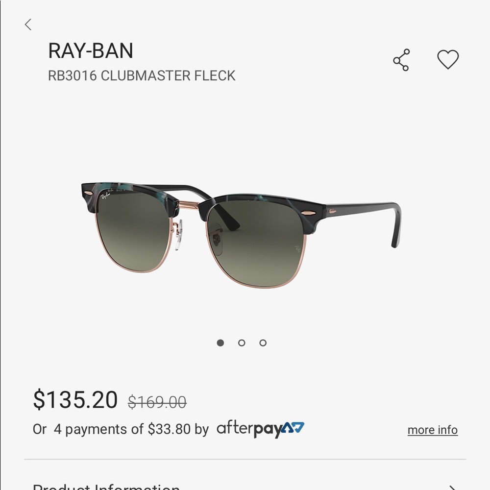 NEW Ray Ban Clubmaster Fleck